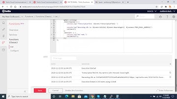 Twilio recording  transcription to email
