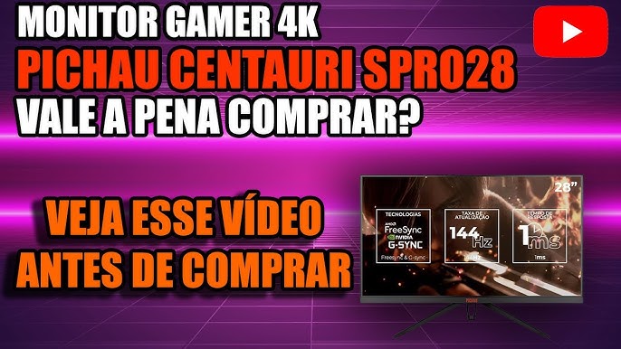 Monitor Gamer Pichau Centauri Spro28 Ips 4k Uhd 1ms 144hz Fs Cor Preto  110V/220V