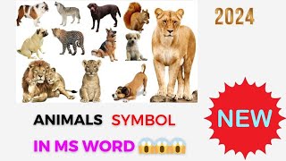 How To Type Animal Symbol In Ms Word Ms Word Me Animal Shortcut Se Kaise Banaye Animal Symbol