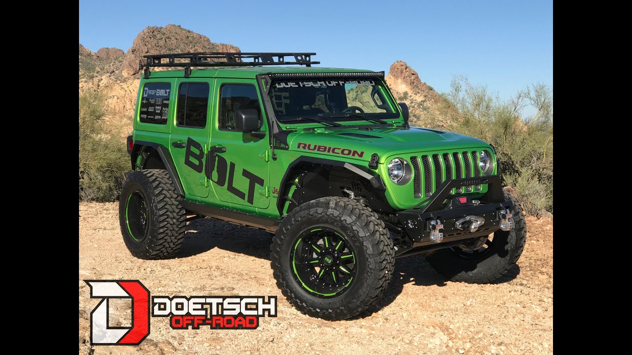 Spicy Mojito Jeep Wrangler JL to the EXTREME!! Explore Doetsch Off-Road's  BOLT Lock SEMA build! - YouTube