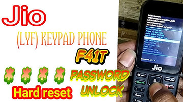 Jio  F41T hard reset and password unlock
