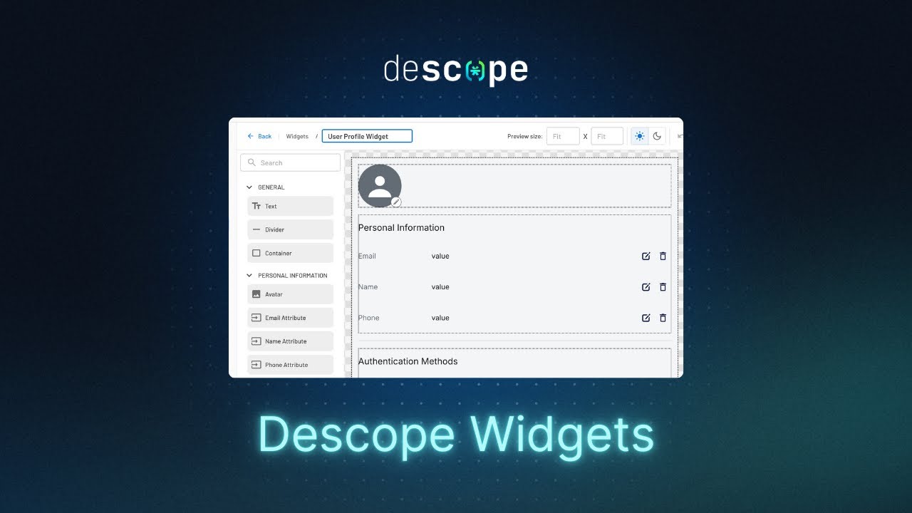 Descope Widgets Overview