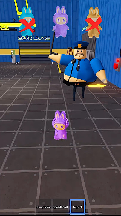 Labubu vs Police Boy Escape Challenge 🥰😱 #roblox #shorts