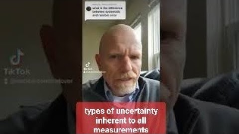 The difference between systematic and random error