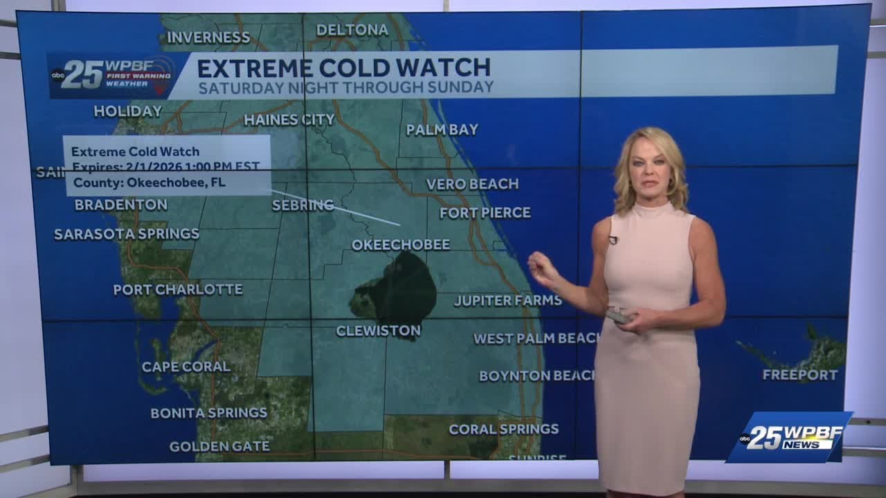 Extreme Cold Watch Issued for South Florida for Sunday - YouTube