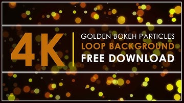 4K Golden Bokeh Particles Loop Background Free Download