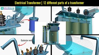 Parts of Transformer | #electrical Transformer| 12 different parts of a transformer
