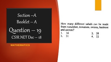 CSIR NET Mathematics Solution Dec 2018 | Question 19 | General  Aptitude | Shortcut Tricks
