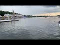 Busy dock at the 2019 World Rowing Cup II in Poznan, Poland