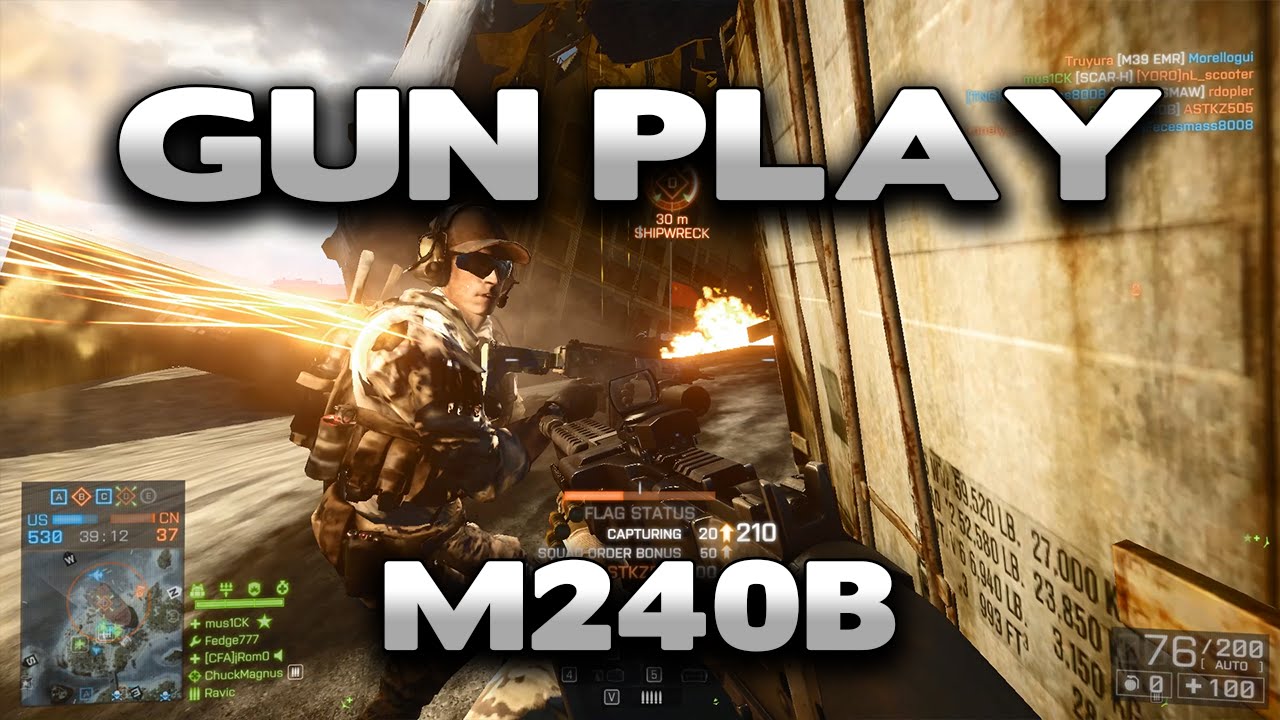 Battlefield 4 Gun Play : M240B