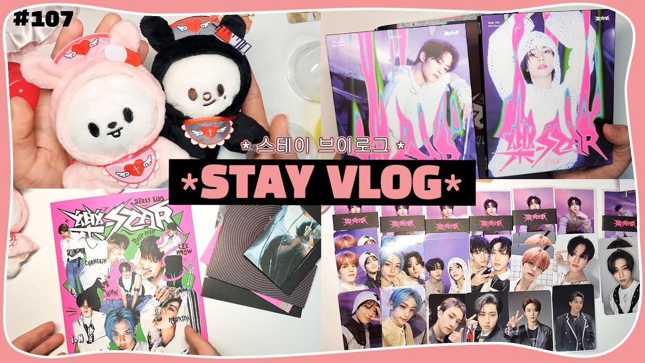 (eng) STAY VLOG | We gon' rock rock🎸스키즈 락스타 앨범깡 • Stray Kids Rock-star Albums UNBOXING | 스테이 브이로그
