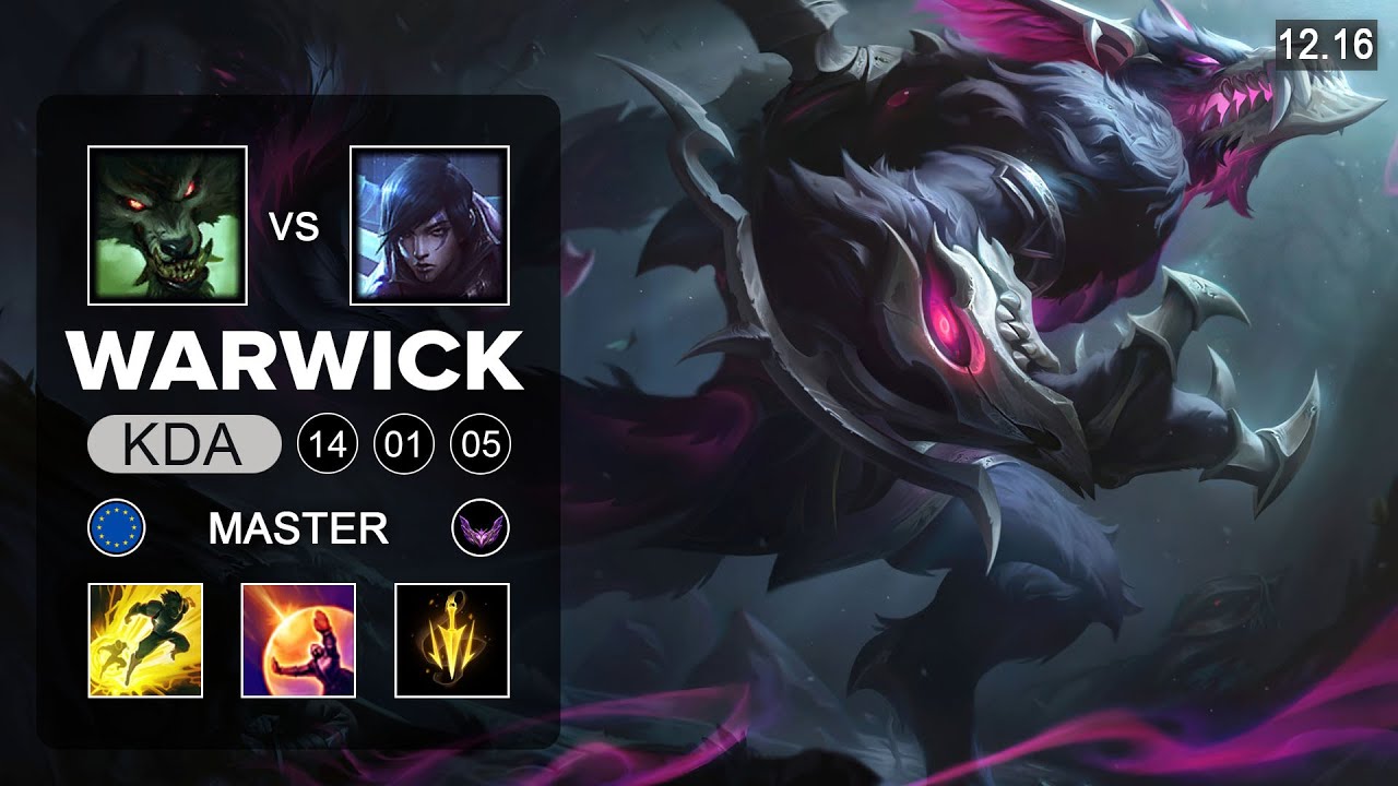 Warwick vs Olaf Top - EUW Master - Patch 12.16 Season 12