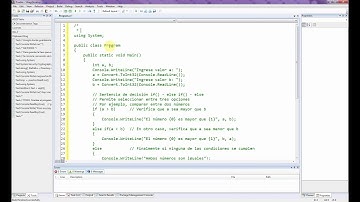 Lenguaje C# (Video 003): Sentencias de control if - else, ternario