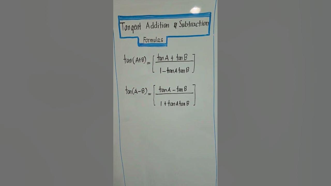 Tangent addition subtraction formulas profdavidjdelosreyes 