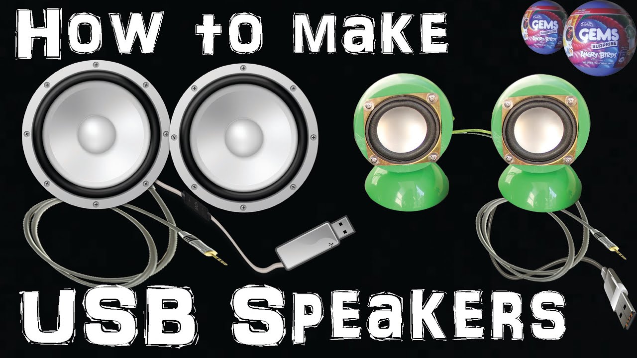 How To Make USB Speakers Using Plastic Cadbury Gems Candy Surprise Ball At Home Easy WayRecycle