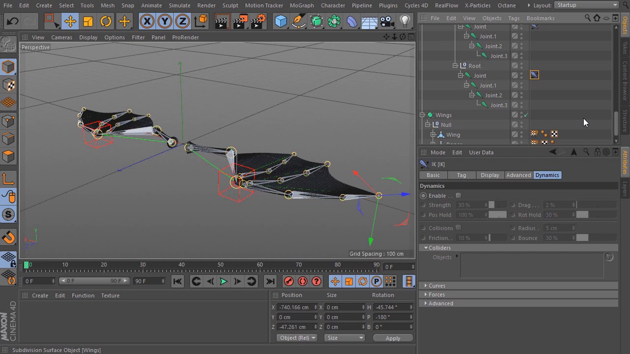 Cinema 4D - Modeling and Rigging simple Dragon Wings - Part 9 - YouTube