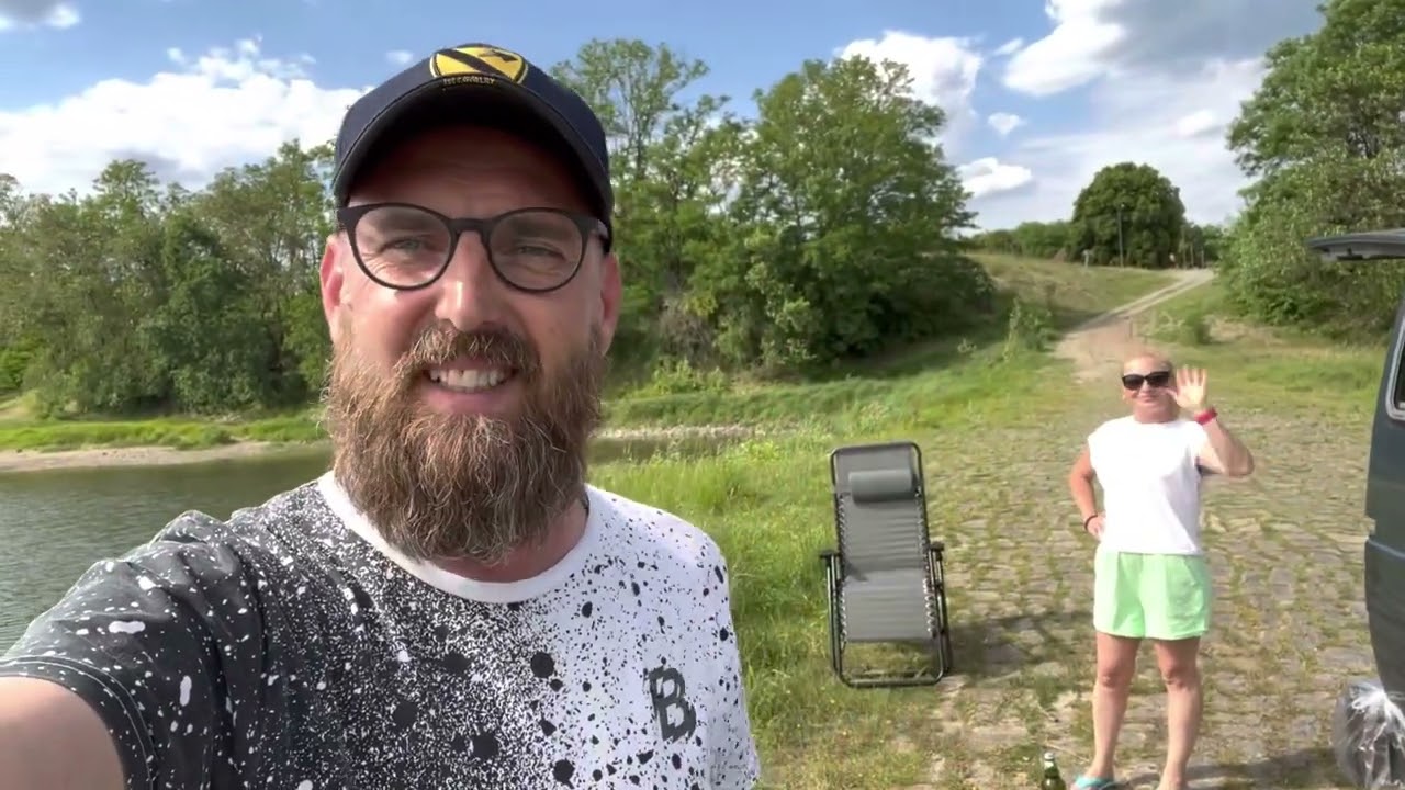 Camperem nad rzekę. Wędkowanie nad Odrą.