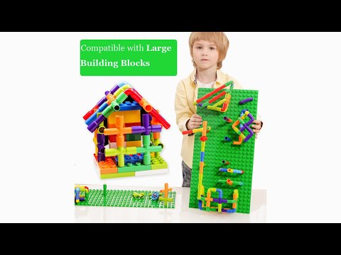 Creativity Pipe Building Blocks Assembling Toy for Children Educational Tunnel Block Model Bricks