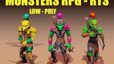 Goblin 3D Model for Unity3D animation low poly