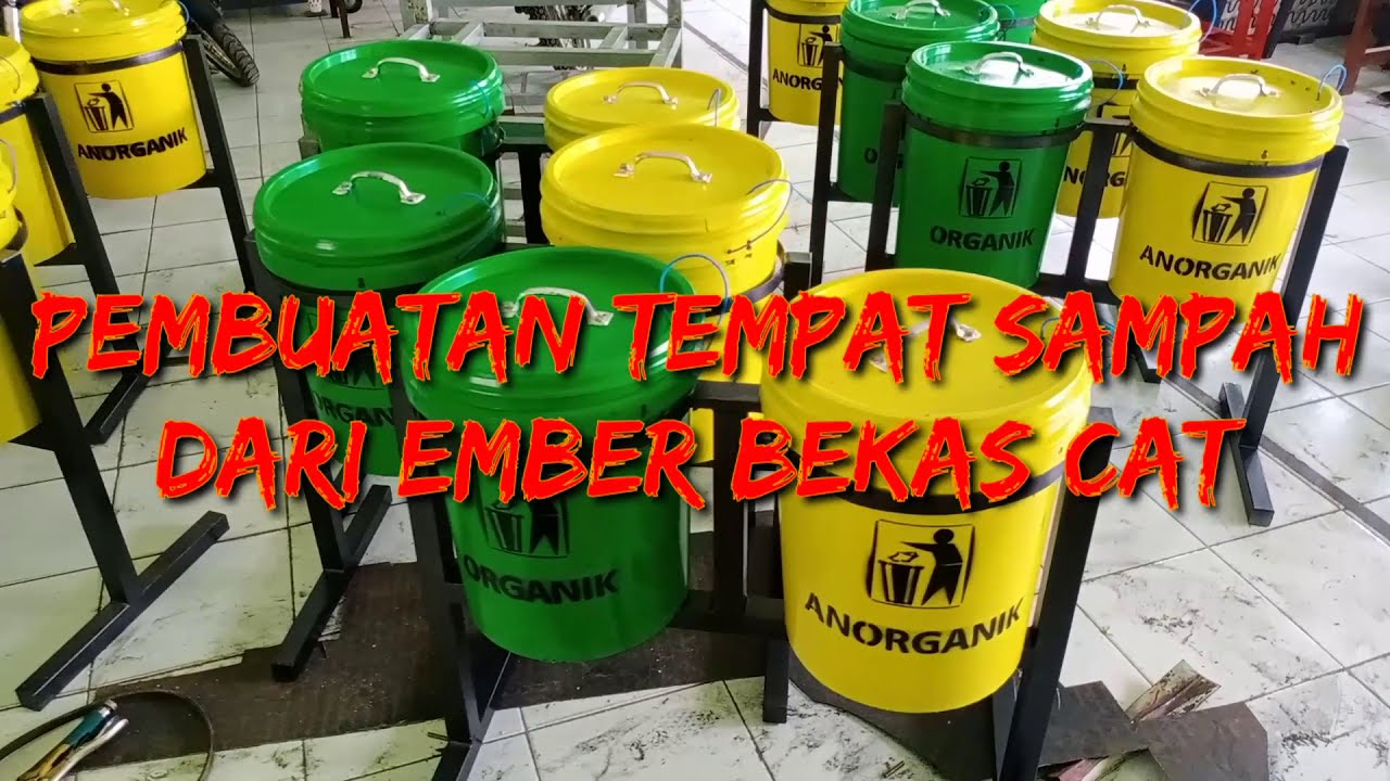  Cara  Membuat  Tempat sampah  Dari  Ember  Cat  Bekas  YouTube