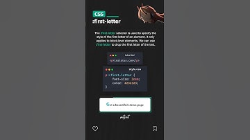 first letter selector - CSS