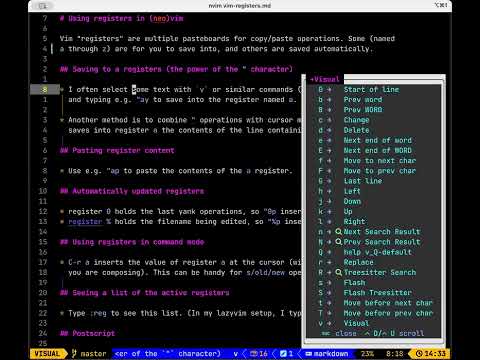 using registers in (neo)vim