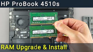 HP ProBook 4510s Upgrade and installing RAM | DIY step-by-step guide
