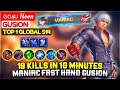 19 Kills In 10 Minutes, MANIAC Fast Hand Gusion [ Top 1 Global Gusion S14 ] ɢᴏsᴜ Hoon Mobile Legends