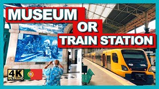 WALKING PORTO PORTUGAL |  SAO BENTO  🇵🇹 |  [4k] Binaural Audio🎧