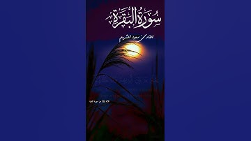 سورة البقرة ||  طاردة الشياطين والجن بصوت القارئ الشيخ سعود الشريم