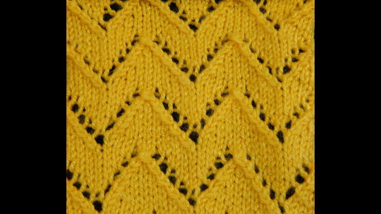 تعلمي غرزة تريكو جديدة كل اسبوع/( غرزة موجة الدانتيل) /Learn New knitting stitch every week