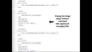 Digital Image Processing MATLAB| Removing noise from Image using Average filter| Code| Explanation