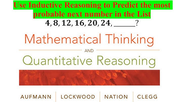 Ex # 1.1 Q # 1:  Use Inductive Reasoning to Find the Probable Next Number in the given List
