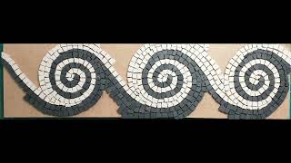 Wave Band Roman Mosaic Border