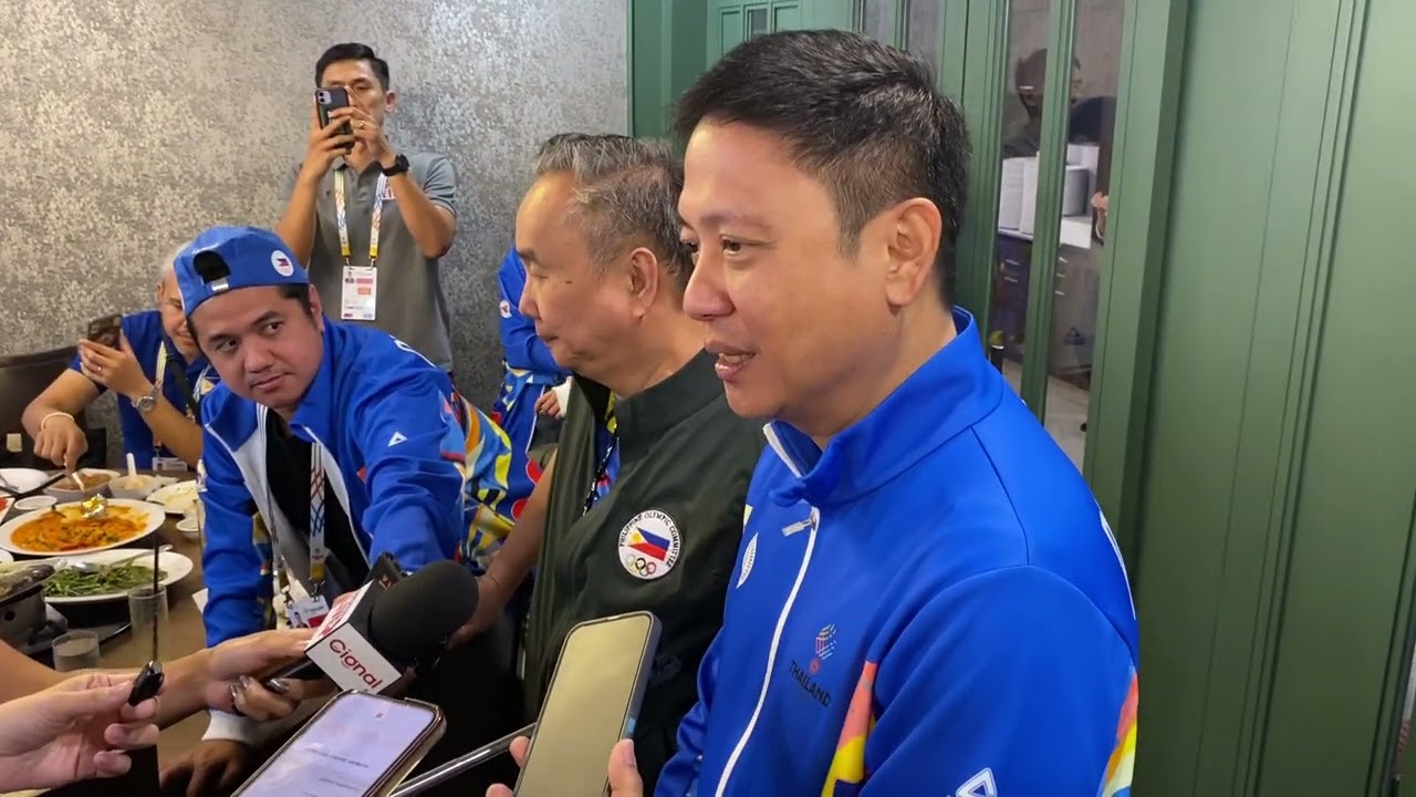 POC PRESIDENT BAMBOL TOLENTINO, PSC CHAIRMAN PATO GREGORIO ON TEAM PHILIPPINES IN 33RD SEA GAMES