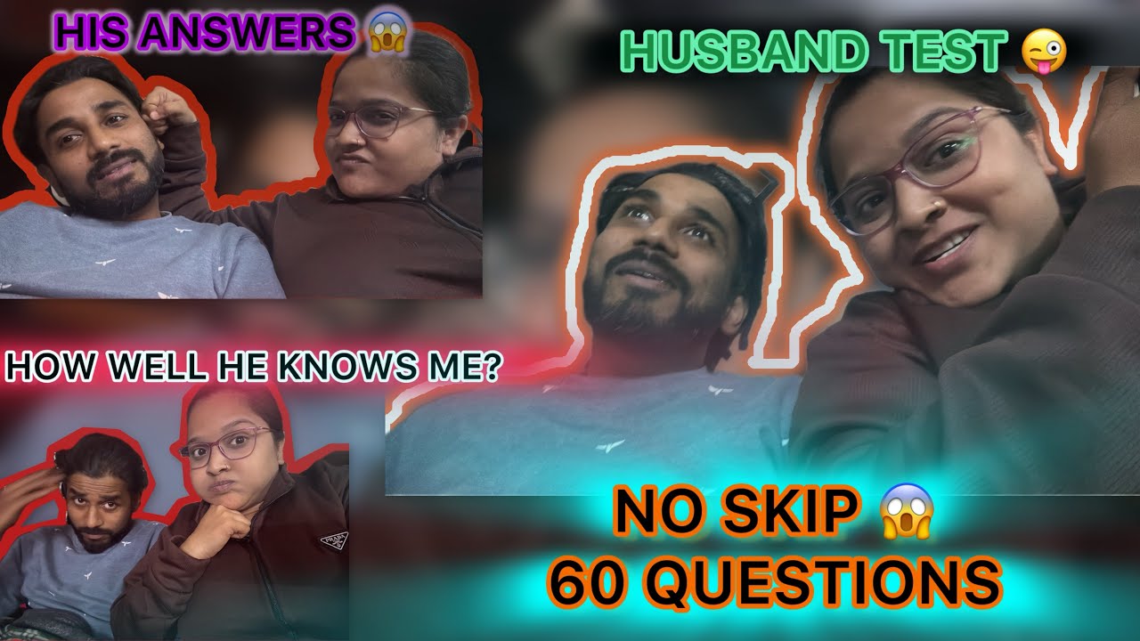 60 Rapid Fire Questions for My Husband 😱 | No Skip One Take 