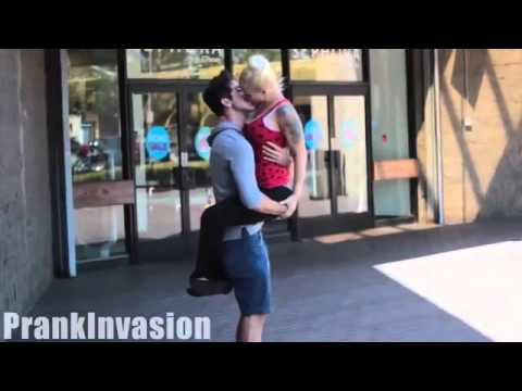 Kissing Prank    YOGA PANTS EDITION   PrankInvasion 2015
