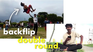 Backflip Double round on ground/best subscribers flips video/flips reaction/hyperhook aashish