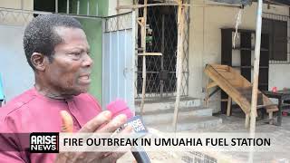 FIRE OUTBREAK IN UMUAHIA FUEL STATION