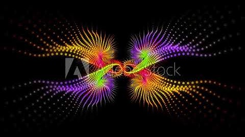 Abstract form of particles on a black background. Psychedelic Form.