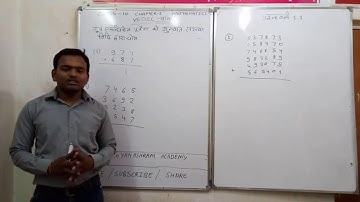 Vedic Mathematics for Class 10th RBSE -शून्यांत विधि