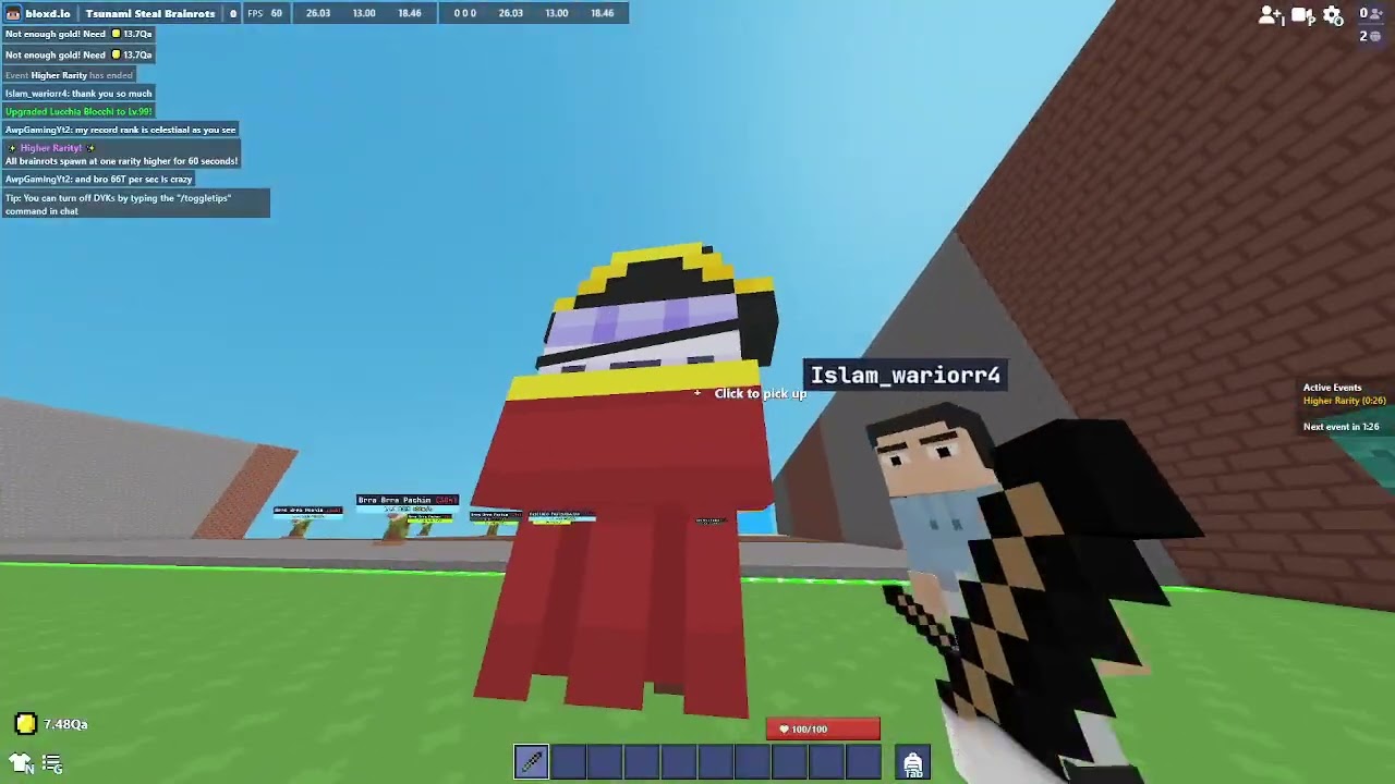 I became the richest player in Tsunami Steal Brainrots in Bloxd.io, or maybe || Bloxd.io