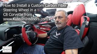 How to Install a Carbon Fiber Steering Wheel in a C8 Corvette from Kustom Interior com