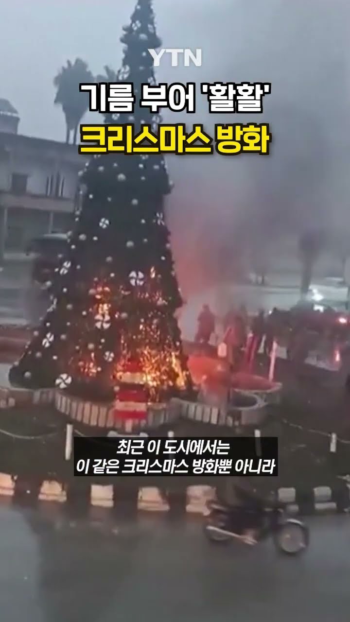 활활 타는 대형 트리 #shorts / YTN