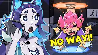 Two girlfailures try solving Portal 2!