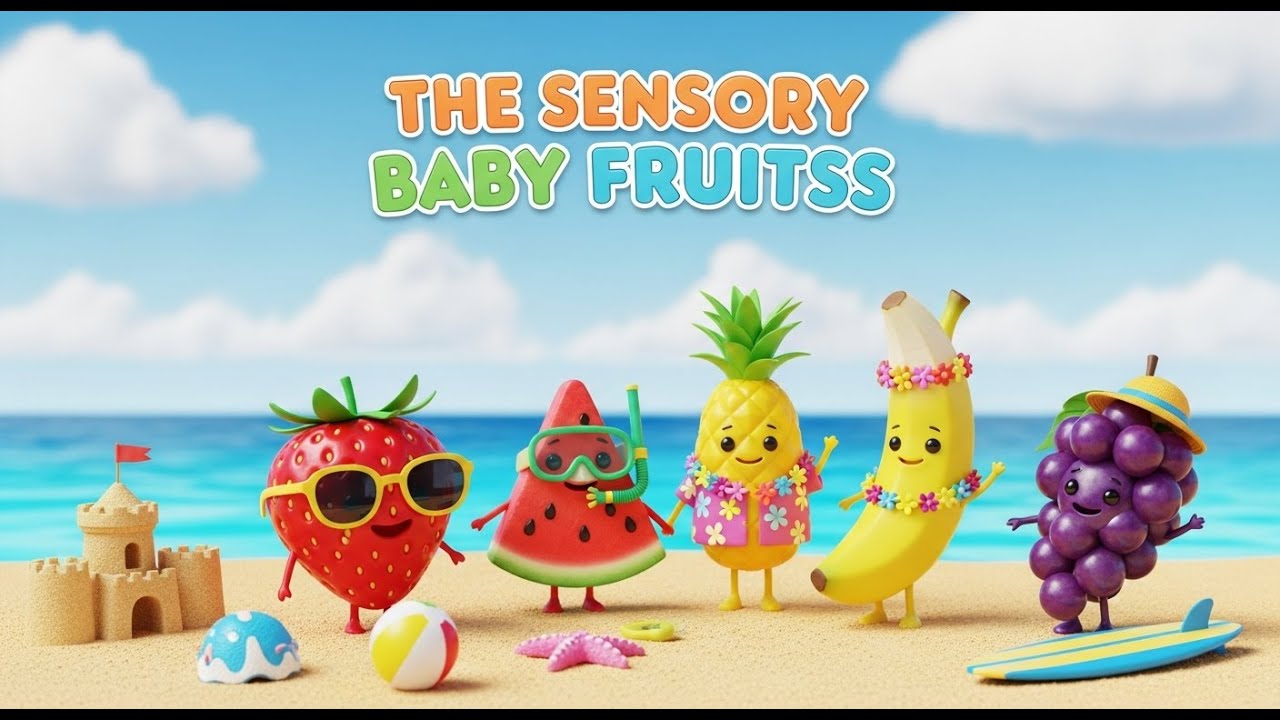 Baby Sensory 🌼🍓 Infant Visual Stimulation | Baby Fruit Dancing 🌸 Relaxing Sensory Play Video 🎶
