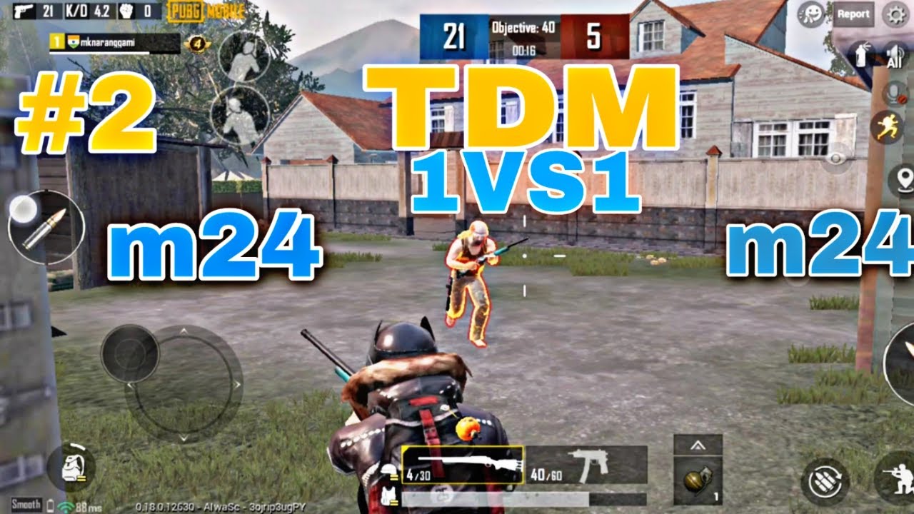 TDM 1 vs 1 M24 challenge with Badri fitness || Pubg TDM gameplay - YouTube