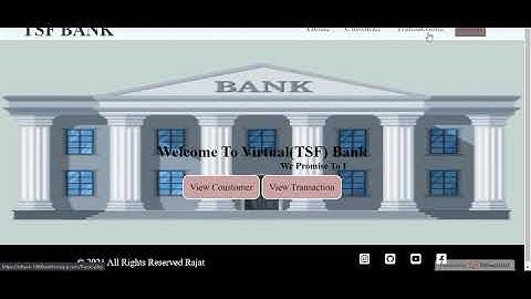 Basic Banking System | The Sparks Foundation #GRIPMAY21 #tsf #webdevelopment #grip