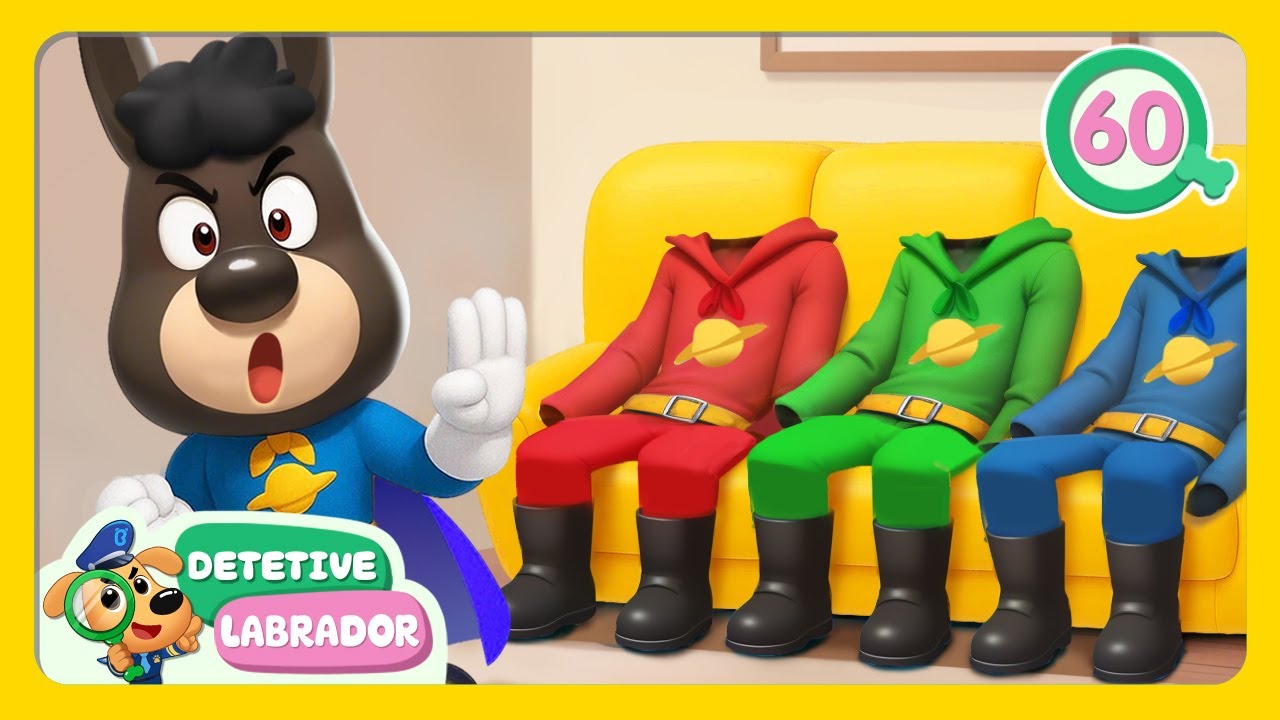 Super Herói 🦸 Historinha Engraçada do Detetive Labrador 🔍 Desenhos Animados