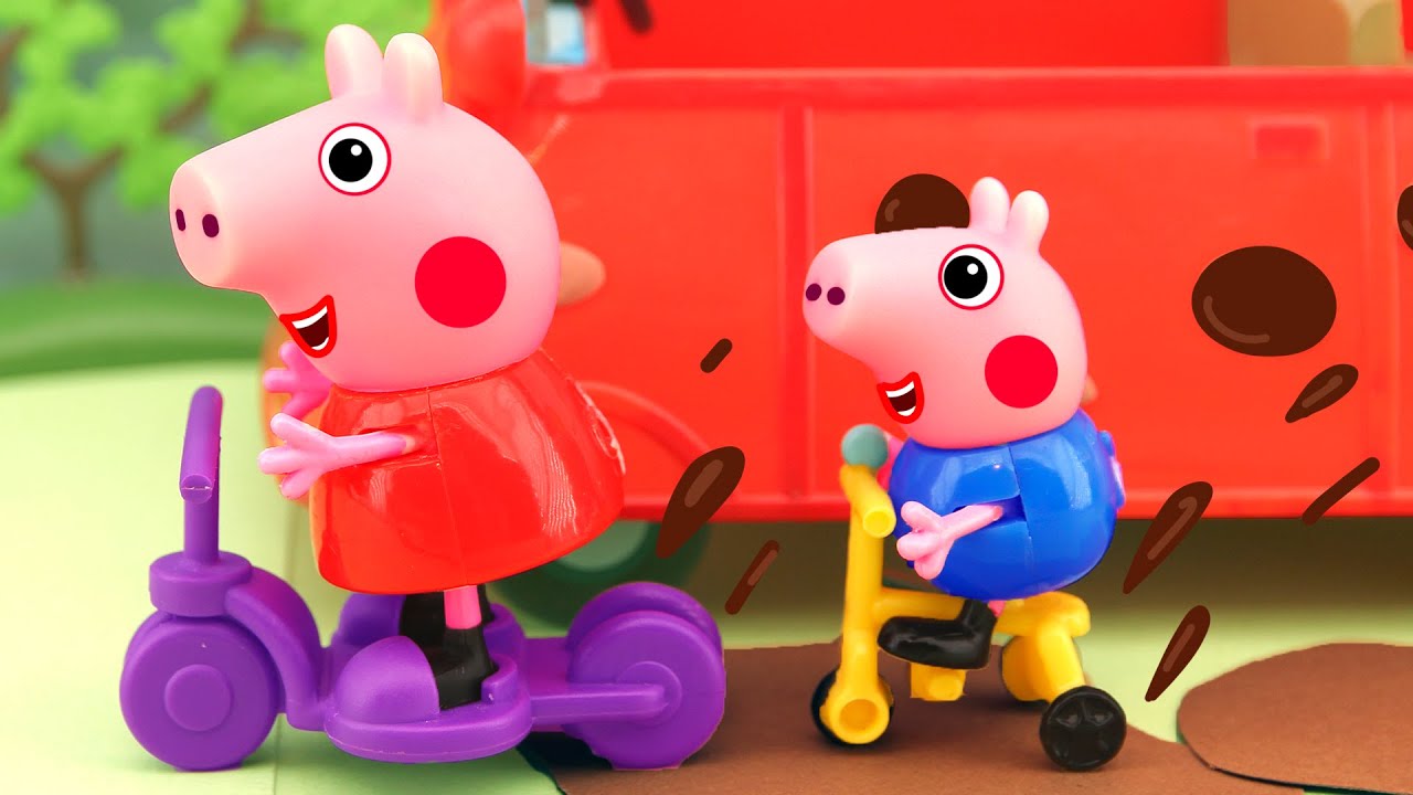 Clean car, car wash, Peppa Pig TV, New Peppa - YouTube